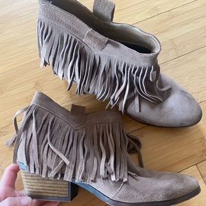 Fringe booties
